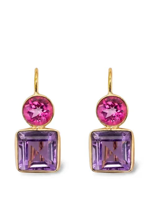 Lizzie Fortunato Pastille topaz and amethyst earrings Gold FINE016