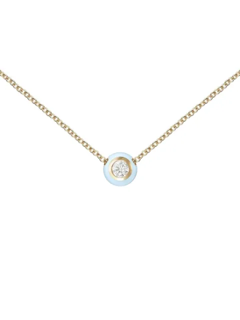 Melissa Kaye 18K yellow gold small Pastel Blue Audrey Diamond pendant necklace Gold N2306PBY