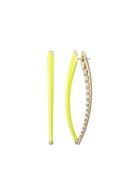 Melissa Kaye Yellow Gold Enamel Diamond Earrings Gold E1906DY