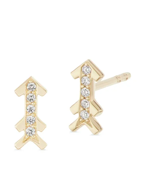Harwell Godfrey 18k Yellow Gold Diamond Arrow earrings Gold HGE101ARROW
