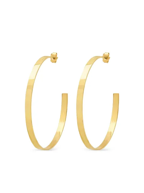 Jennifer Meyer 18K yellow gold flat hoop earrings Gold JMJYGMEDFLATHOOPE