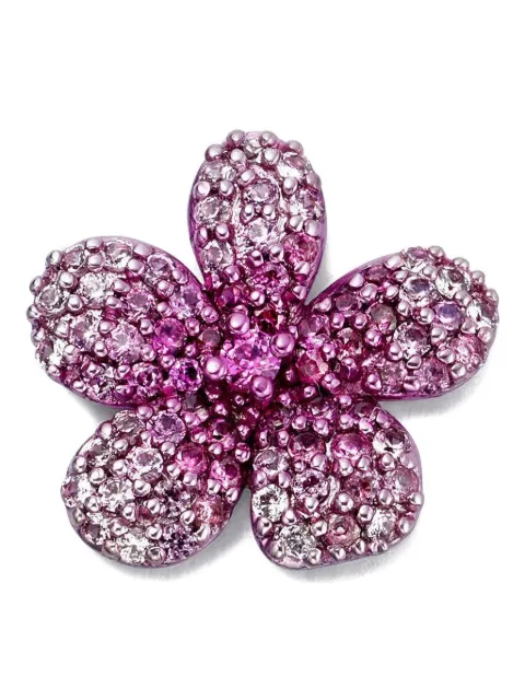 Loquet 18K yellow gold Blooming Blossom sapphire necklace charm Purple CHMLRGPNKBLOSSOM18WG