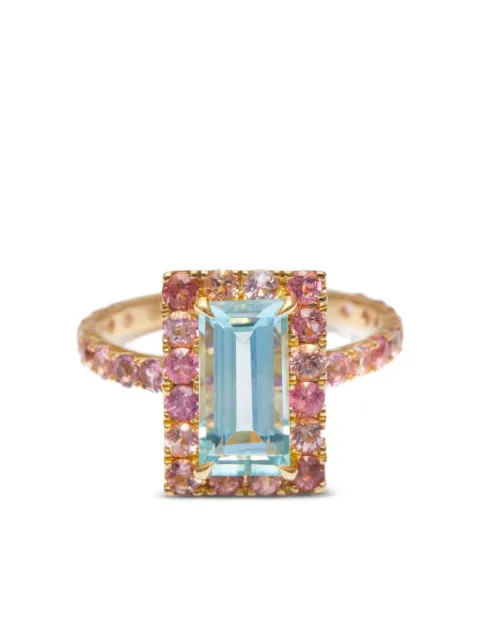 YI Collection 18K yellow gold Candy aquamarine and tourmaline ring Gold HRAMPT