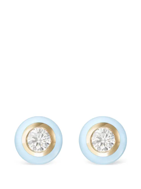 Melissa Kaye Yellow Gold Diamond Enamel Earrings Gold E2321PBY