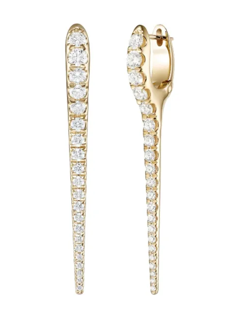 Melissa Kaye Yellow Gold Diamond Needle Earrings Gold E1918AY