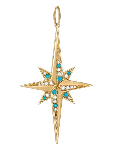 DEVON WOODHILL 18K yellow gold Stellar turquoise and diamond pendant Gold CDLXSTLRTRQD