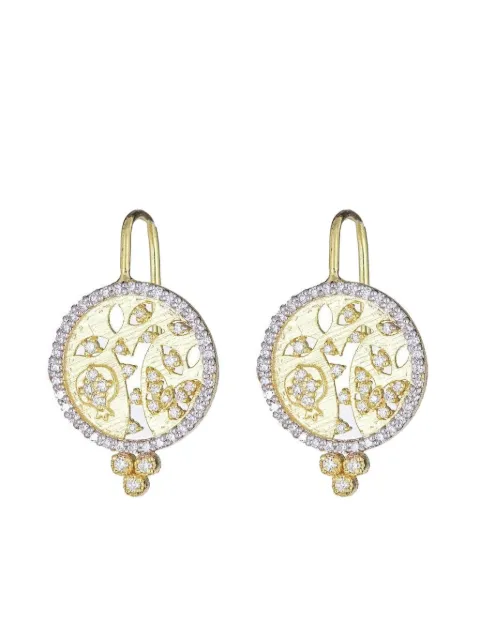 Tanya Farah 18K yellow gold Tree of Life diamond earrings Gold ETOL15DIHTOLCO02