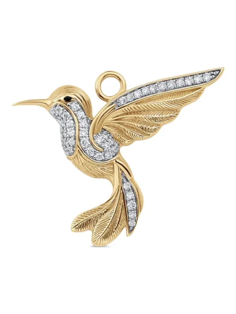 Sara Weinstock 18K yellow gold Petite Hummingbird diamond charm Gold HBYWPCMG