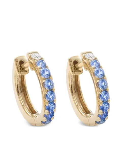 ROBINSON PELHAM 14K yellow gold blue sapphire and diamond hoop earrings Gold 7897