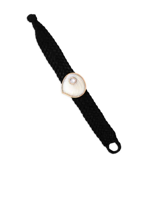 Dezso 18K rose gold large Pearl Shell diamond bracelet Gold BLCVNPKDM