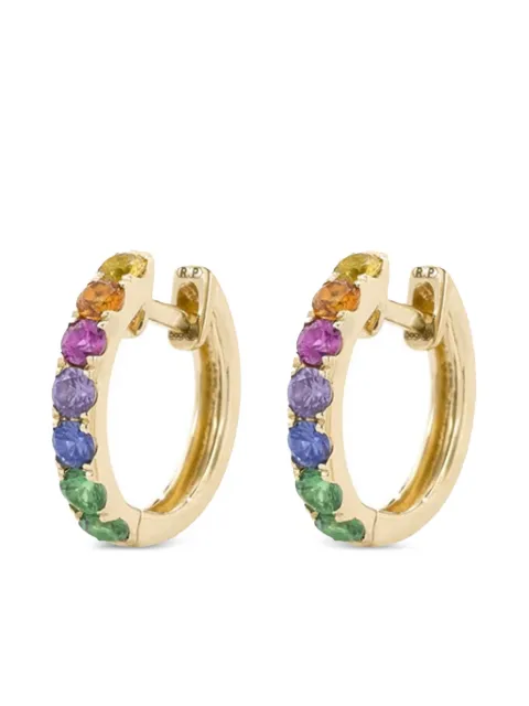ROBINSON PELHAM 14K yellow gold rainbow sapphire hoop earrings Gold 8508