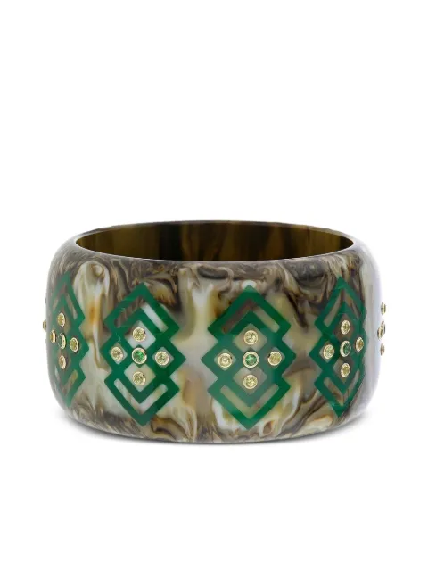 Mark Davis 18K yellow gold bakelite bracelet Green 41501480