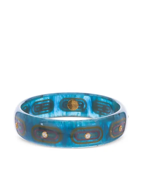 Mark Davis 18k yellow gold topaz and bakelite bracelet Blue 41251409