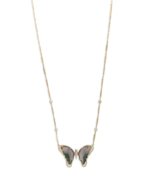 Jacquie Aiche 14K yellow gold Butterfly tourmaline and diamond necklace Gold 2305058