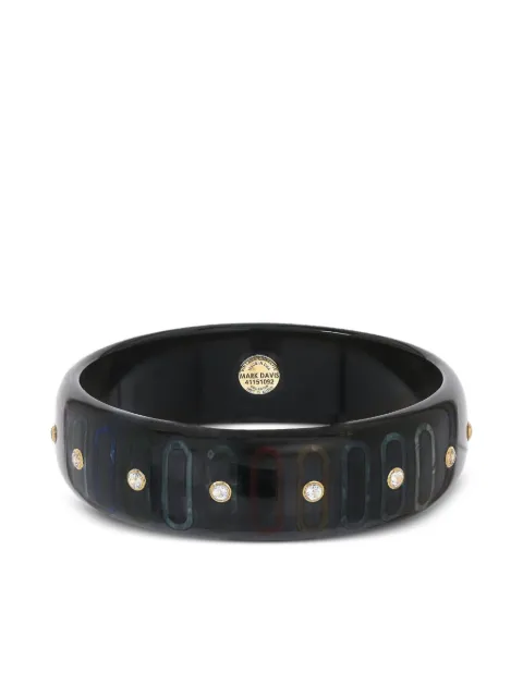 Mark Davis 18K yellow gold white topaz and diamond bangle Gold 41151092