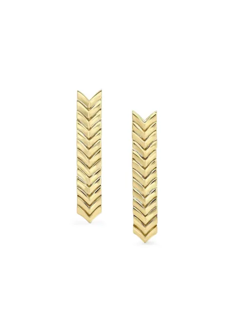 Anita Ko 18K yellow gold chevron zipper earrings Gold AKEPZIPYG