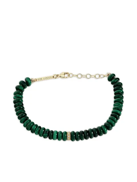 Zoë Chicco 14 yellow gold diamond and malachite bracelet Gold 6RBB3M7E