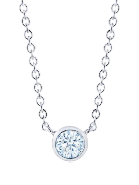 KWIAT 18K white gold bezel diamond necklace Silver 157920