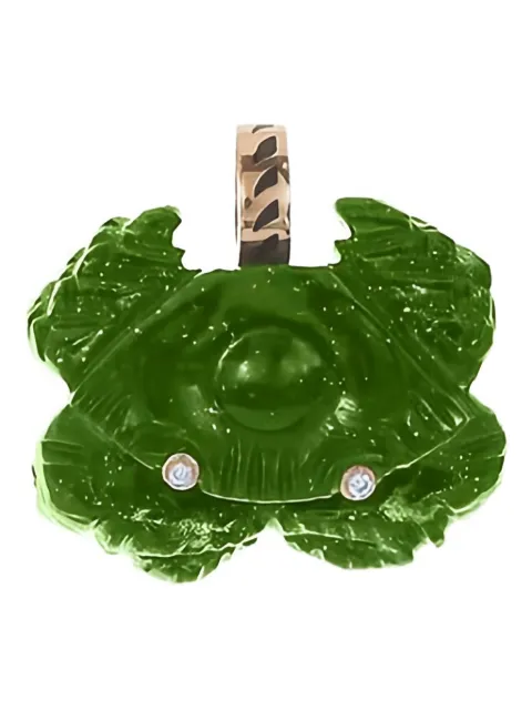 Dezso 18K rose gold malachite and diamond crab pendant Gold 18WP123MALACHITE