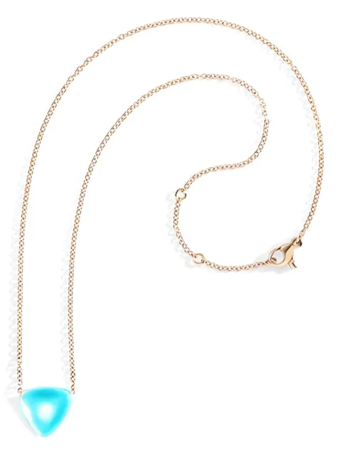 VHERNIER 18K rose gold Rock Crystal turquoise pendant necklace Blue 0N1601C253
