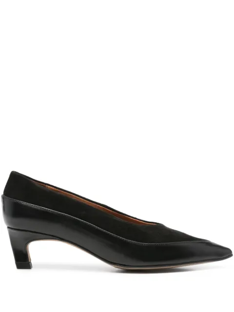 ANGEL ALARCON 40mm suede-leather pointed-toe pumps Black 25537
