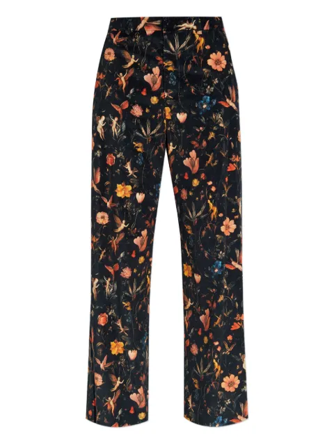 R13 floral velvet trousers Black R13WR524R634A