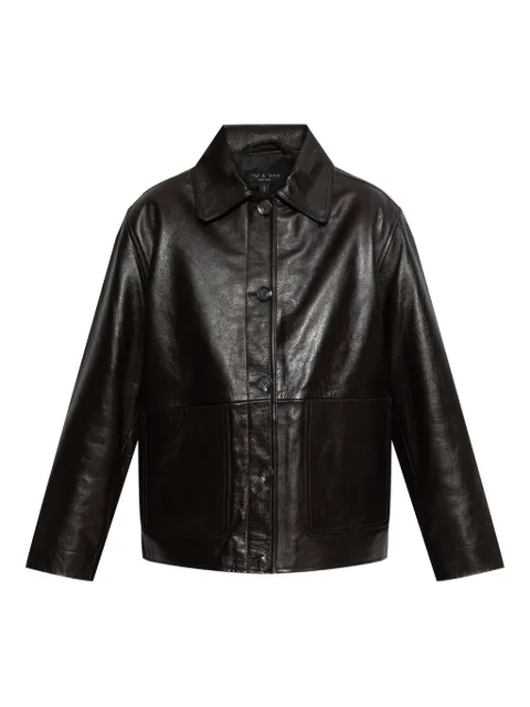 rag & bone panelled leather jacket Brown RA8A25F0MLA