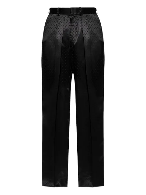 TOM FORD polka dot-pattern trousers Black PLMD01VSP10