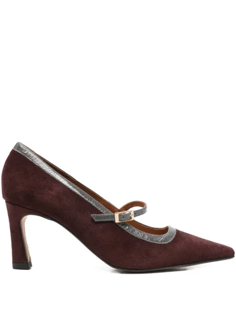 ANGEL ALARCON pointed-toe buckled pumps Brown 25554