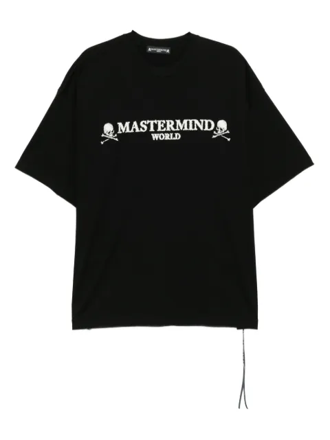 Mastermind World logo-embroidered T-shirt Black MW25S15TS046012