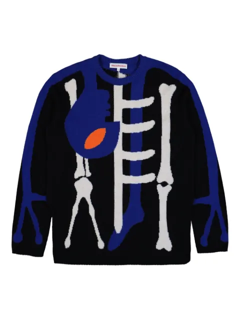 Walter Van Beirendonck Skeleton jumper Black 5002
