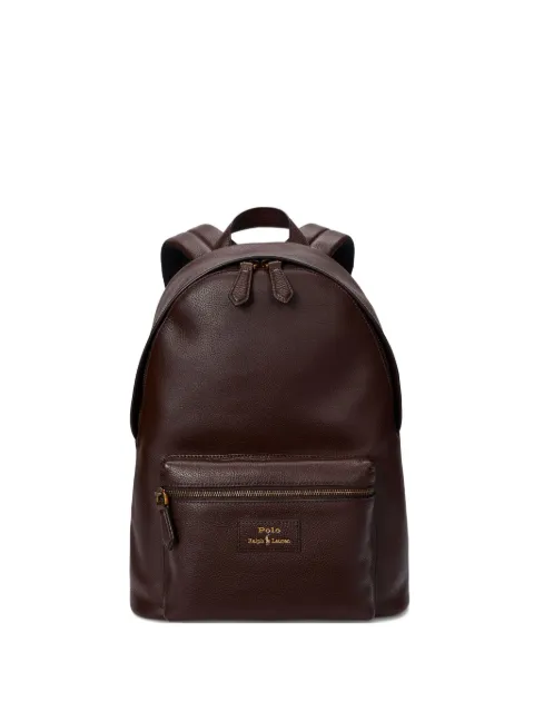 Polo Ralph Lauren leather zip-fastening backpack Brown 405962456002
