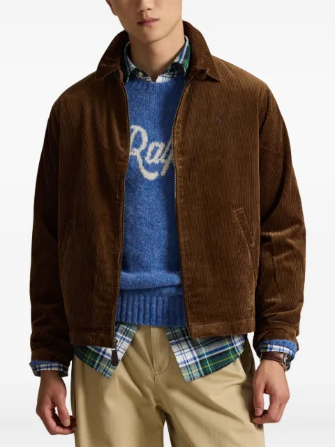 Polo Ralph Lauren embroidered-logo corduroy jacket Brown 710968125007