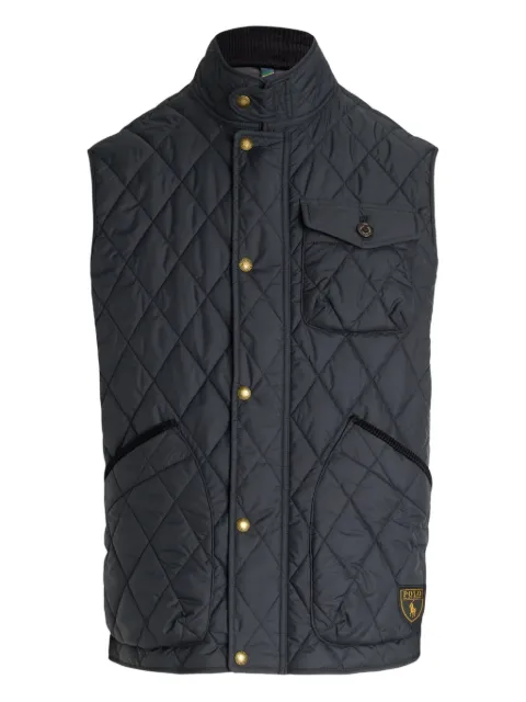 Polo Ralph Lauren quilted logo-patch gilet Black 710940375003