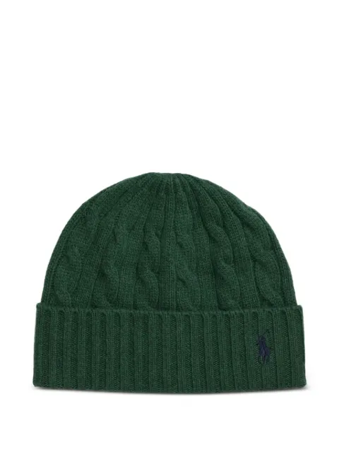 Polo Ralph Lauren Polo Pony cable-knit beanie Green 449959346010