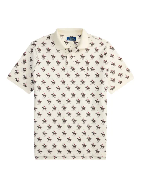 Polo Ralph Lauren polo player-print polo shirt Neutrals 710P04895001