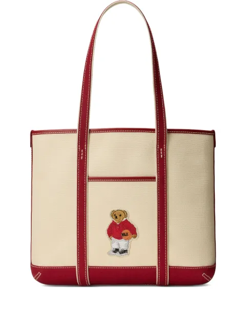 Polo Ralph Lauren Polo Bear canvas tote bag Neutrals 428P08367001