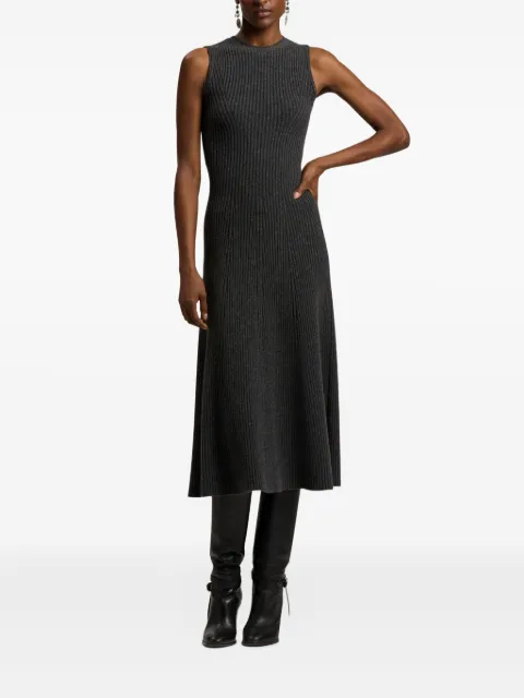 Ralph Lauren Collection ribbed sleeveless midi dress Grey 290956207003