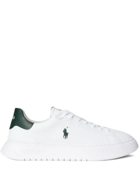 Polo Ralph Lauren polo player logo leather sneakers White 809974097003