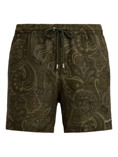 Ralph Lauren Purple Label paisley-pattern drawstring swim shorts Green 790982827001