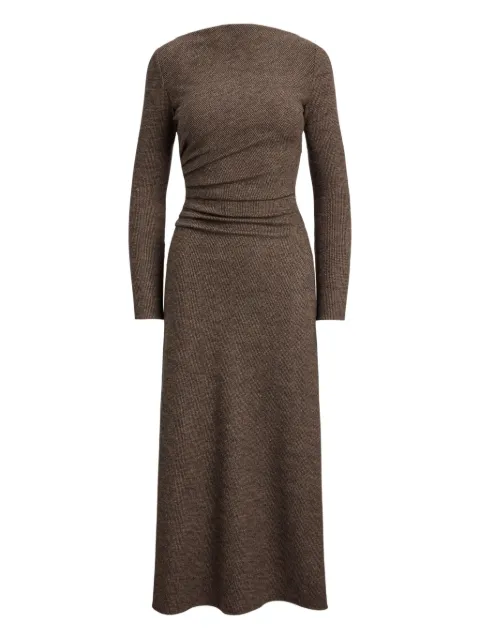 Ralph Lauren Collection long-sleeve wool midi dress Brown 290P07269001