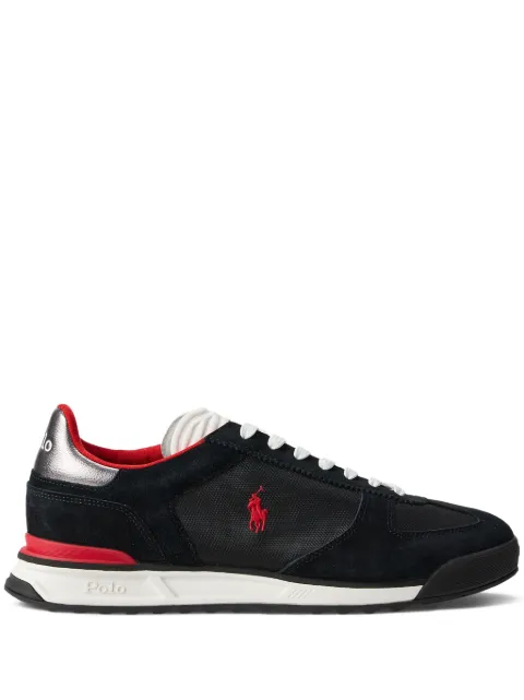 Polo Ralph Lauren suede leather sneakers Black 809974040004