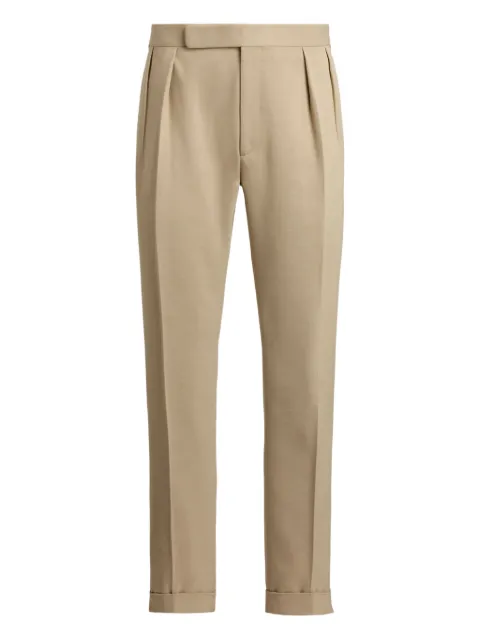 Ralph Lauren Purple Label pleated-cuff trousers Neutrals 798954057003