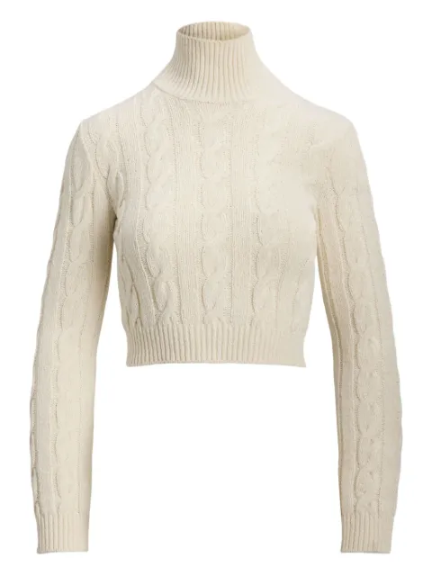 Ralph Lauren Collection cable-knit turtleneck sweater Neutrals 290956221007