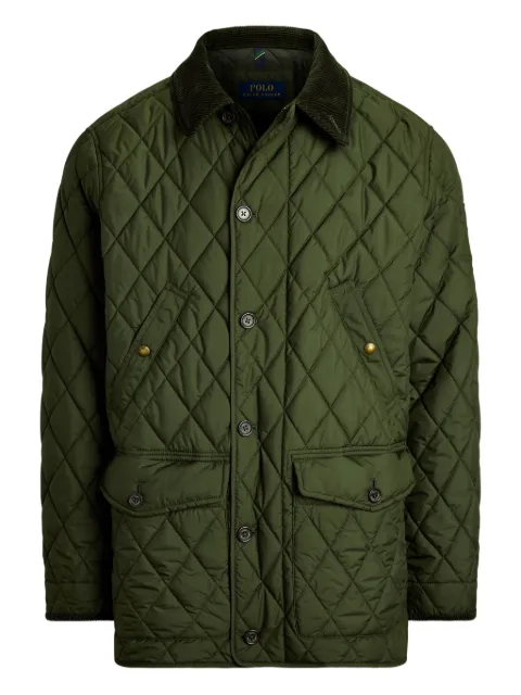 Polo Ralph Lauren corduroy-collar quilted coat Green 710938510002
