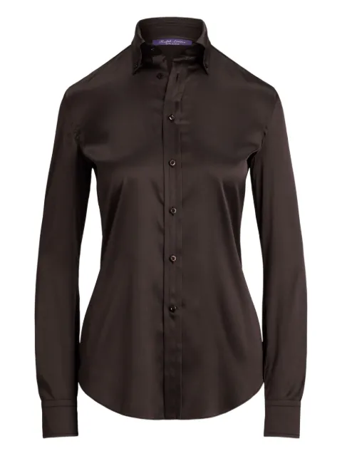 Ralph Lauren Collection silk-satin shirt Brown 290864929017