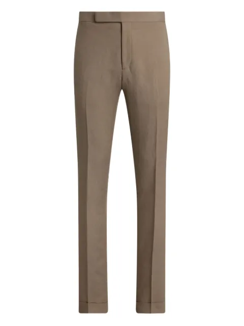 Ralph Lauren Purple Label cuffed-detail trousers Neutrals 798908179022