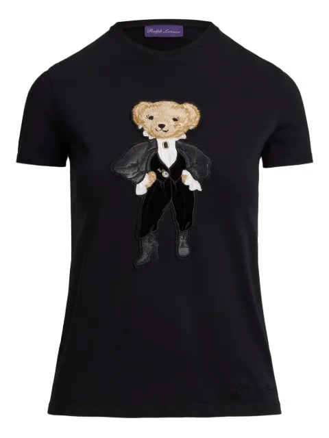 Ralph Lauren Collection Polo Bear-appliqué T-shirt Black 290P07254001