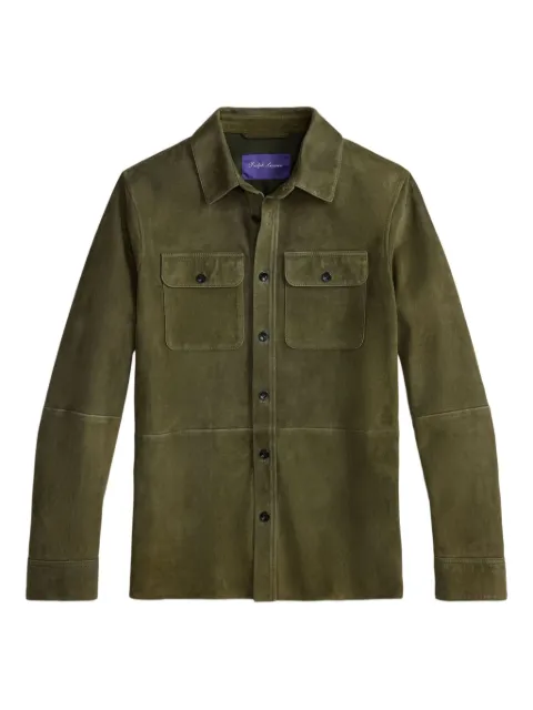 Ralph Lauren Purple Label suede button-fastening shirt jacket Green 790P04671001