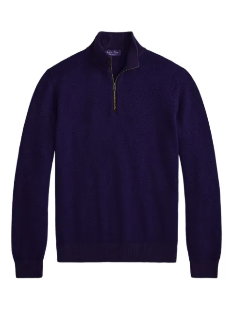 Ralph Lauren Purple Label half-zip cashmere sweater Blue 790965742012